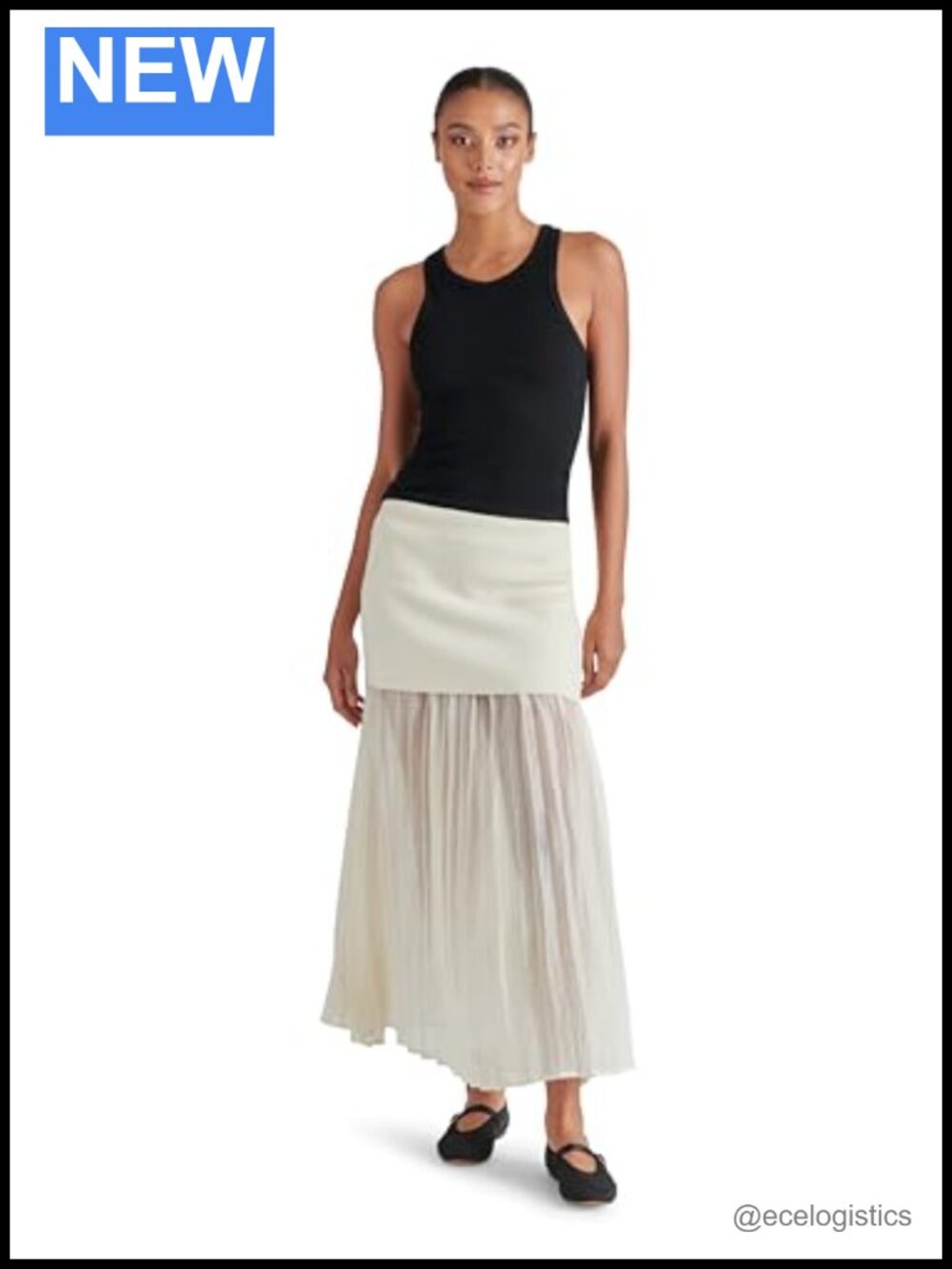 Steve Madden Malvina Maxi Skirt Rayon Nylon Pull On
